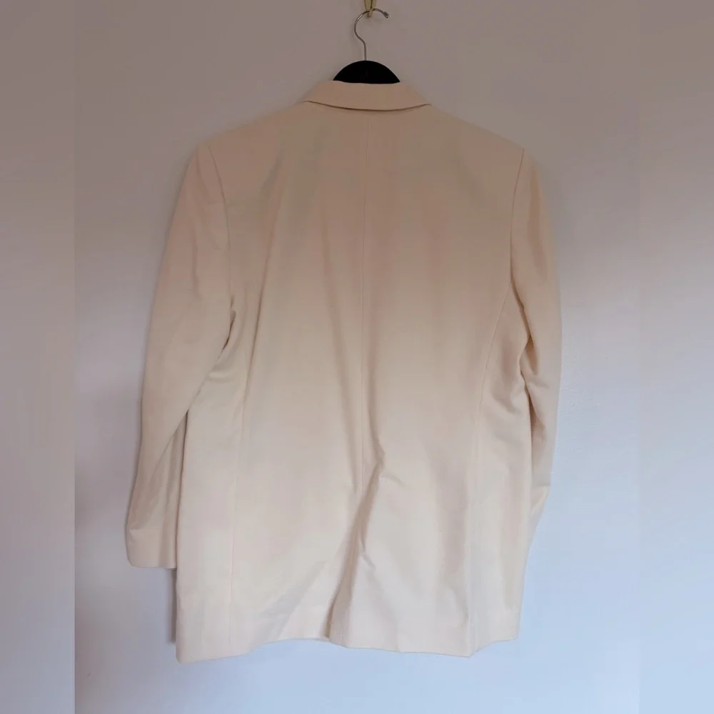 Vintage Pendleton Cream Wool Blazer Women Size 10 Winter Formal Holiday Festive - Picture 3 of 3